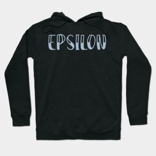 Light Blue Epsilon Letter Hoodie